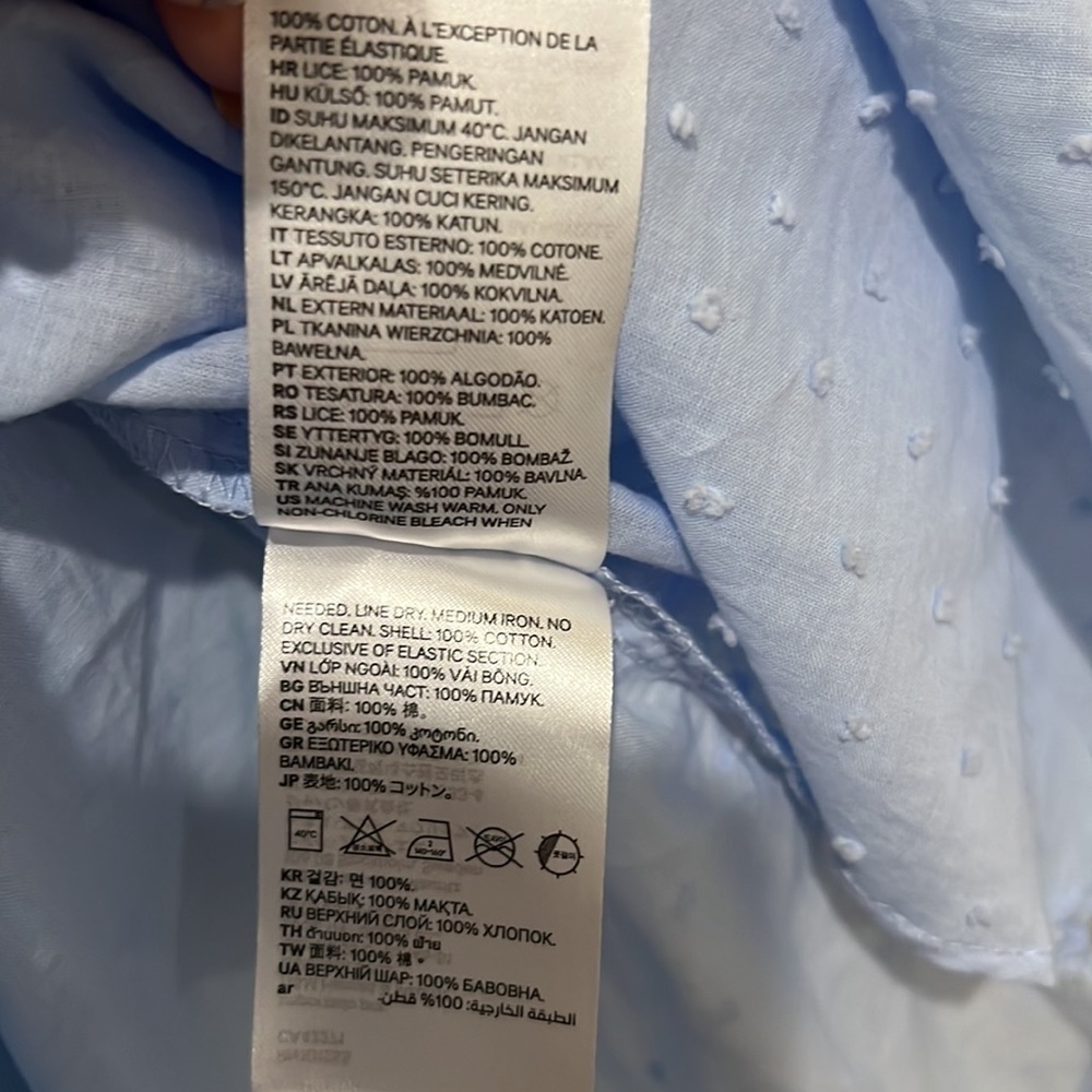 H&M Blouse Size 4 in Light Blue NWOT - Picture 6 of 7